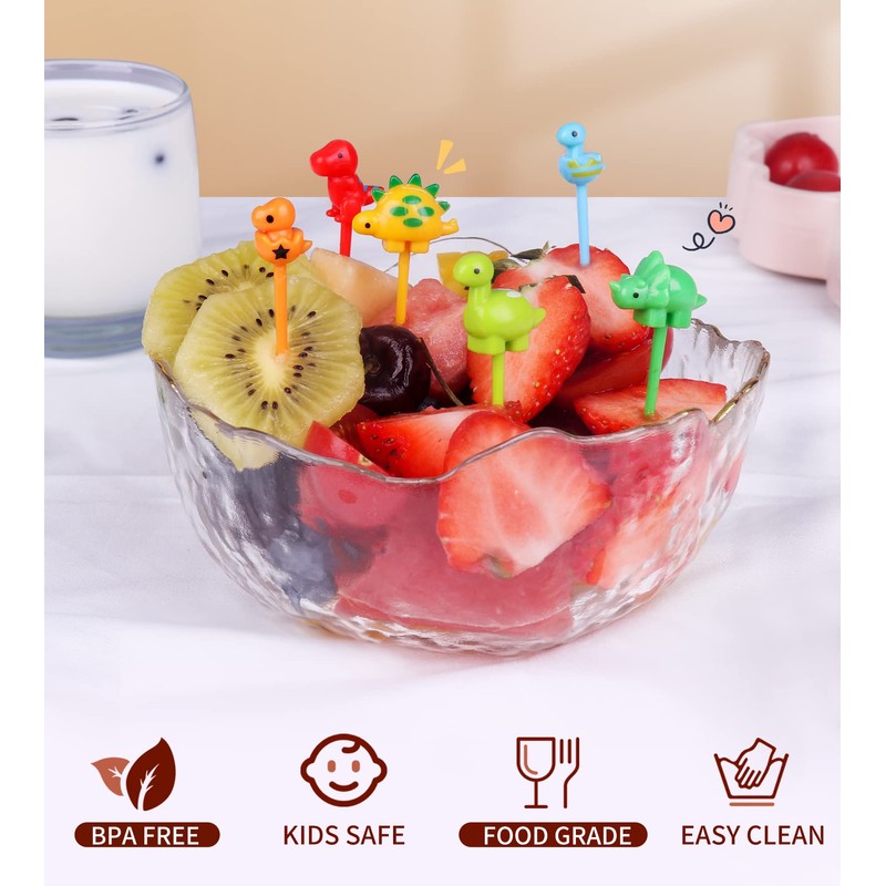 DOUDOULE 200PCS Food Picks for Kids with Storage Box