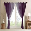 Homewish Gradient Purple and Greyish White Blackout Curtains Ombre 2