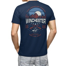 The Winchester American Mountain Rider Camisetas para hombre, marino, 3X-Large