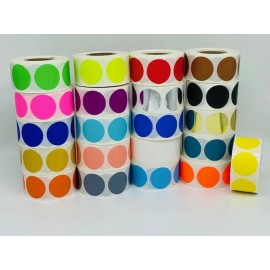 Labels and More 1-inch Round Green (ONLY) Color Coded Inventory Dot Stickers 1 Roll 500 Labels