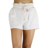 ToBeInStyle - Pantalones cortos de tela para mujer, color liso