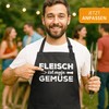 MoonWorks BBQ Apron for Men with Saying Fleisch ist mein