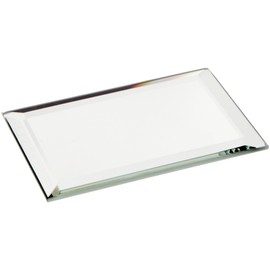 Plymor 2" x 3" Rectangle, 3mm Thick Beveled Glass Mirror, Pack of 2