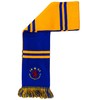 Generisch Braunschweig Bar Scarf (Knitted Scarf, Barscarf), Blue, yellow
