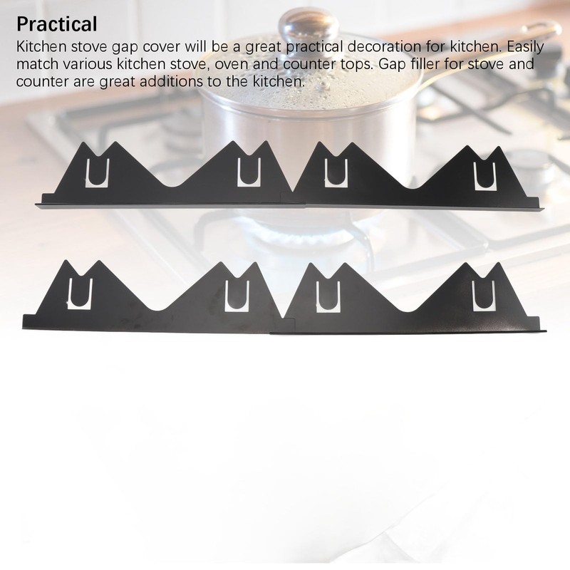 Stove Gap Covers, 4 Pack Stainless Steel Stove Gap Filler,