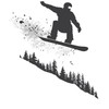 CafePress Snowboarder Folded Greeting Card Glossy