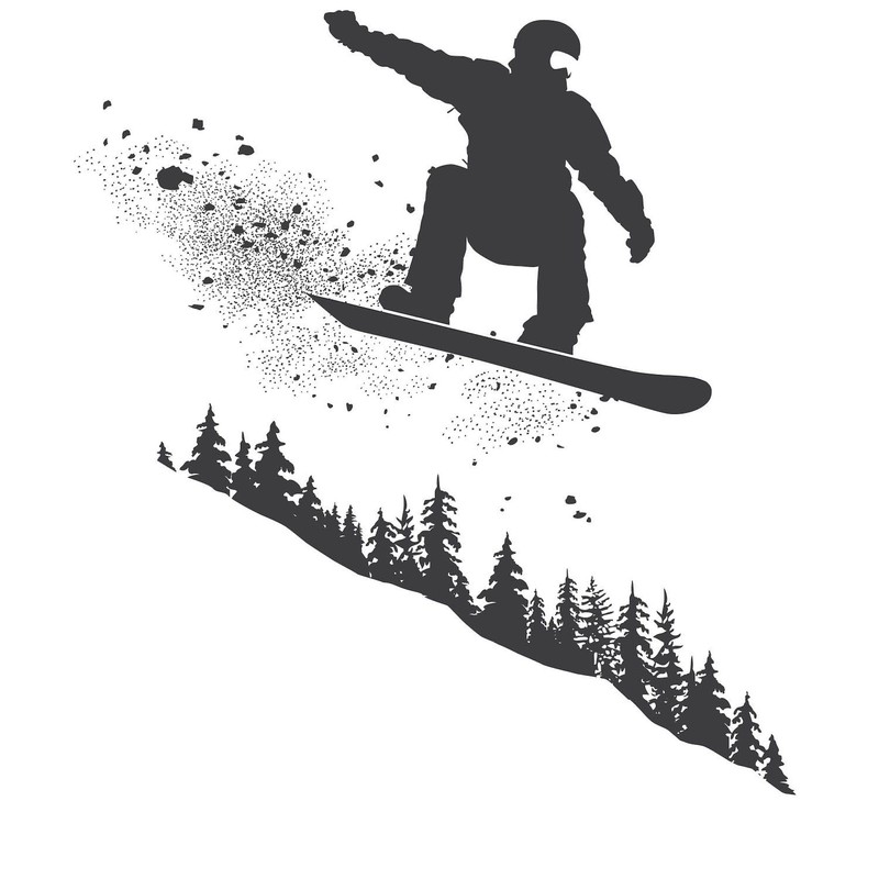 CafePress Snowboarder Folded Greeting Card Glossy