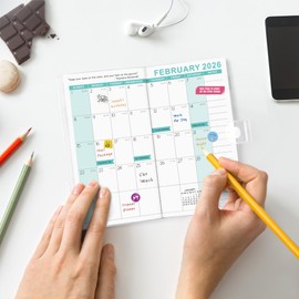 Eyrozill Small Pocket Calendar 2025-2027 for Purse, 3.66" x 6.65", 24-Month Portable Planner Book with PVC Cover, Jul.2025-Jun.2027