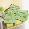 Erwin Müller Children's Hooded Bath Towel, Terry Towel, Tractor, Digger