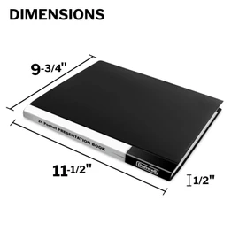 Dunwell Binder with Plastic Sleeves 24-Pocket (4 Pack, Black) - Presentation ...