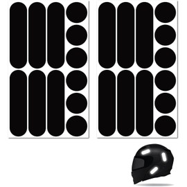 Pack of 24 Universal Retro Reflective Sticker Kit, Reflective Film Night Safety Signalling, for Bicycles, Motorcycle Helmets, Motorcycles, Toys, Increases Visibility and Safety (Black)