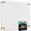 Premium Ultra-Clear Acrylic Dry Erase Writing Board | Clear Non-Magnetic