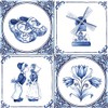 Ambiente Serviette Motiv : Holland - weiß-blau - 20 Servietten