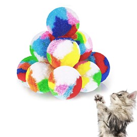 Vebetter Felt Balls for Cats, Pack of 20 Cat Toy Balls, Cat Toy, Felt Cat Balls, Soft Cat Balls, Kitten Pom Poms Ball, Cat Play Toy Indoor, Pompom Ball 4.5 cm