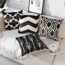 OTOSTAR Cushion Cover Nordic 4-Piece Set 45×45cm Velvet Cute Fashionable Pattern Zipper Modern Home Decor Decorative Sofa Cushion Cover Sofa Backrest Cushion Cover Decorative Pillow Cover Cushion