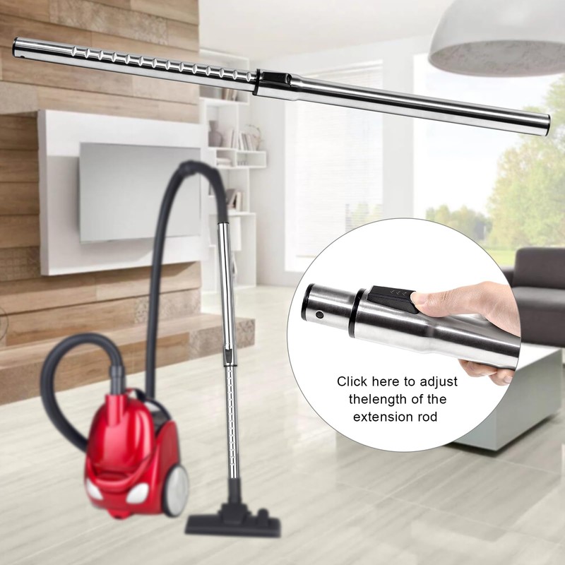 Eagles 1-1/4" Vacuum Extension Wands, 32mm Universal Stainless Steel Telescopic