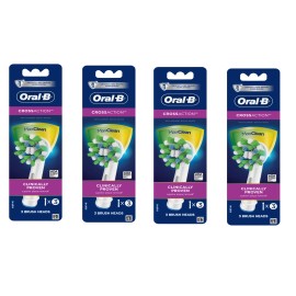 Oral-B CrossAction Replacement Brush Heads 3 ct Carded Pack (4 pack)