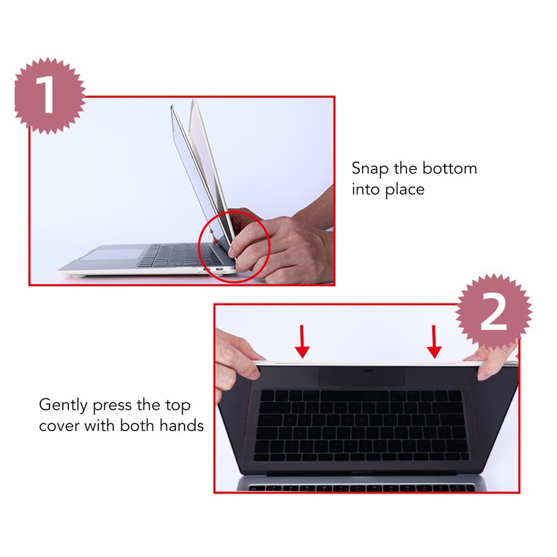 For MacBook Laptop Protective Case Thin Light Crystal Frosted Laptop