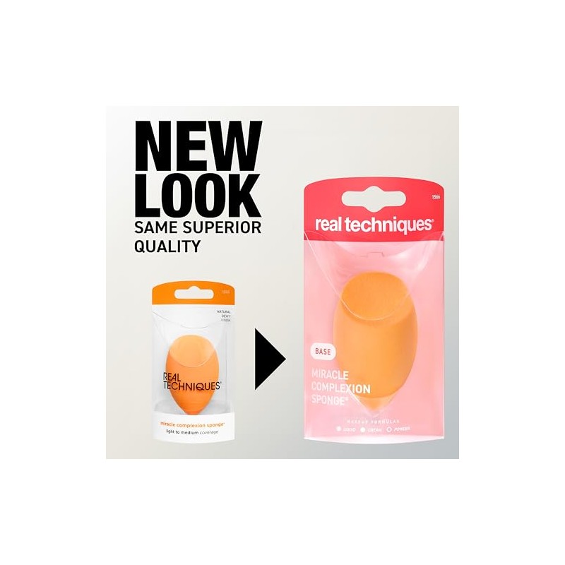 Real Techniques, Paquete de 2 Esponjas Miracle Complexion, Esponja de