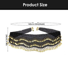 Belly Dance Belt, Belly Dance Hip Scarf, Women's Belly Dance Belt, Belly Dance Hip Scarf, Chiffon Hip Scarf, Coin Belt, Hip Scarf, Wrap Belly Dance Costume, Dance Performance Belt, NO