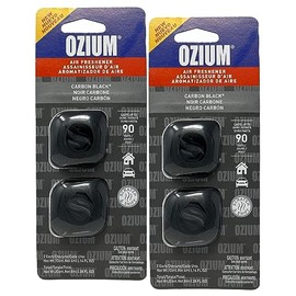 Ozium Membrane Car Vent Clip AC Air Fresheners Car Air Freshener and Car Odor Eliminator (Carbon Black, 4 Packs)