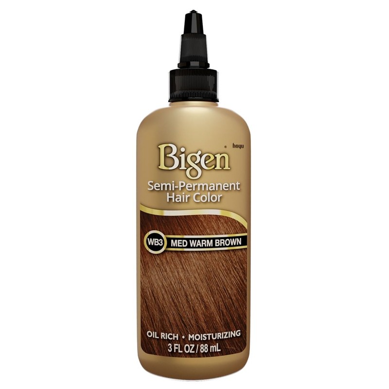 Bigen Semi Permanent Hair Color #WB3 Medium Warm Brown, 3