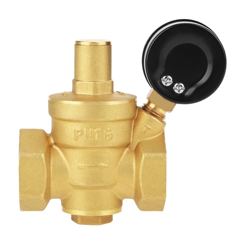 DN25 Brass Adjustable Water Pressure Reducing Regulator Reducer Gauge Meter