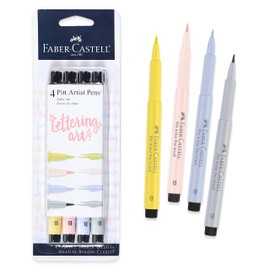 Faber-Castell Pitt Artist Pens - Brush Lettering - 4 Pastel Colors