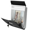 Black Mailboxes with Key Lock, Wall Mounted Large Capacity Mailbox,