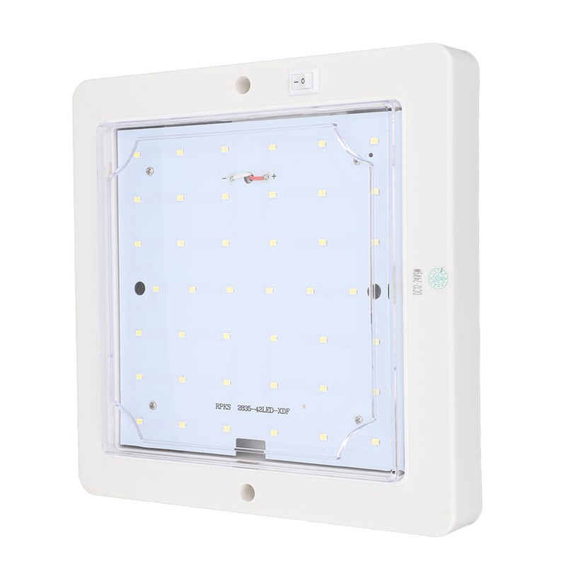 8x8 Inch DC 12‑24V Square RV Cabin Ceiling Lamp 9W