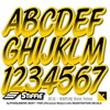 Stiffie Whipline Black/Yellow 3" DOT Decal Kit Registration Numbers Vinyl