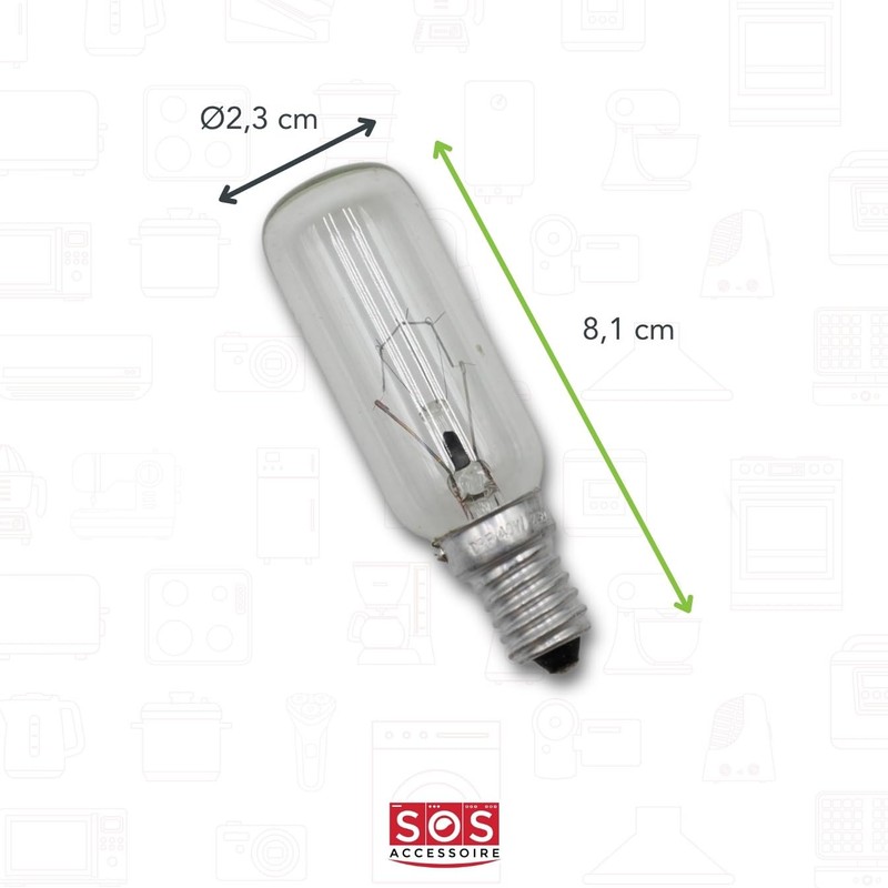 SAUTER - LAMPE DE FOUR 15W-230V-300°C POUR FOUR DIVERS MARQUES