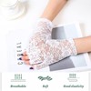 Tidyworm Women's Lace Gloves, Fingerless, UV Protection, Summer, Stylish, Floral