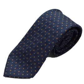 Bloom Necktie, Long, Business, Stylish, Washable, 63.0 inches (160 cm), Plain, Black, Regime, Small Pattern, Dot Pattern, Gift, C1. Navy Petite Pattern
