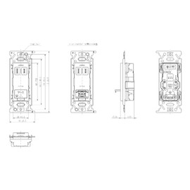 Jimbo Electric New Mild Bee Series JEC-BN-5E PW Single Outlet with Embedded Ground Terminal 2PE 15A 125V Pure White