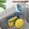 MURLONG Sponge Holder Smiley Face,Sink Caddy for Kitchen Sink,Sponge Holder