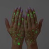 Minimalistic Black Luminous Temporary Tattoos Kit for Women Tiny Finger