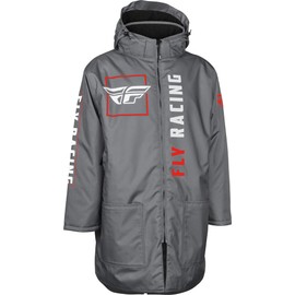Fly Racing Pit Coat (Grey/Red, One Size)