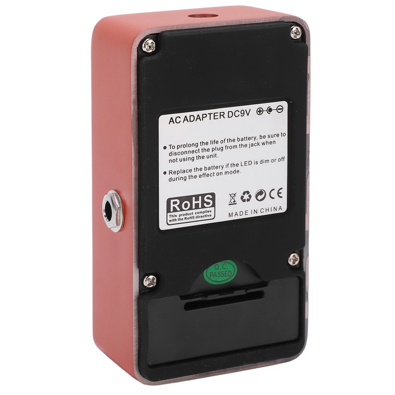 Distortion Pedal Dark Red Metal Classic British Rock Monoblock Guitar