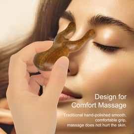 Wooden Gua Sha Facial Tools - Natural Sandalwood Wood Massage Implements for Face, Nose, Eye - Handheld Wood Therapy Massager - Presents for Men and Women - Meridian Acupressure Manual Tool