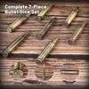 CZYY Rifle Bullet Dice Set - Solid Metal 7 Polyhedral