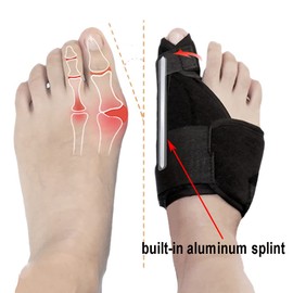 IBLUELOVER Bunion Corrector Big Toe Separator Straightener with Splint,Hallux Valgus Pad Orthopedic Bunion Protector Sleeves Adjustable Foot Wrap Support for Crooked Toe, Overlapping Toe, Turf Toe
