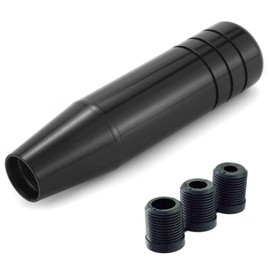 Lunsom Metal Car Gear Shifter Knob Aluminum Alloy Long Stick Shift Handle Knobs Fit Most Automatic Manual Transmission Vehicle (Black)