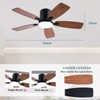 Ayaoty Ceiling Fans with Lights, 42 inch Low Profile Ceiling