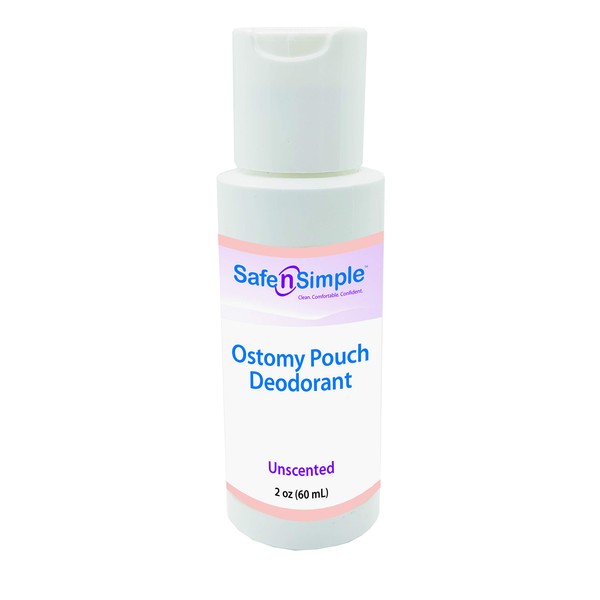 Safe n' Simple Ostomy Pouch Deodorant, Safe Deodorant for Ostomy Odor Removal, Blue Formulation Ostomy Deodorant, 2 Fluid Ounce, (SNS40202)