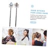 Ipetboom 4pcs Long Hair Chopstick Spider Hair Stick Hair Bun