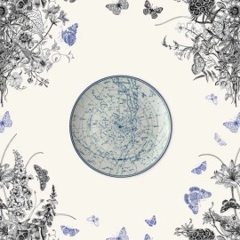 Pillivuyt Constellation Plate Coupe 8.25" Sky Decor Porcelain