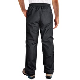 33,000ft Men's Rain Pants Full Zip Waterproof Pants Breathable Rain Over Pants for Outdoor Hiking Golf Work Black
