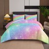 NINENINE Pink Rainbow Bedding Set Full Size Comforter Sets for