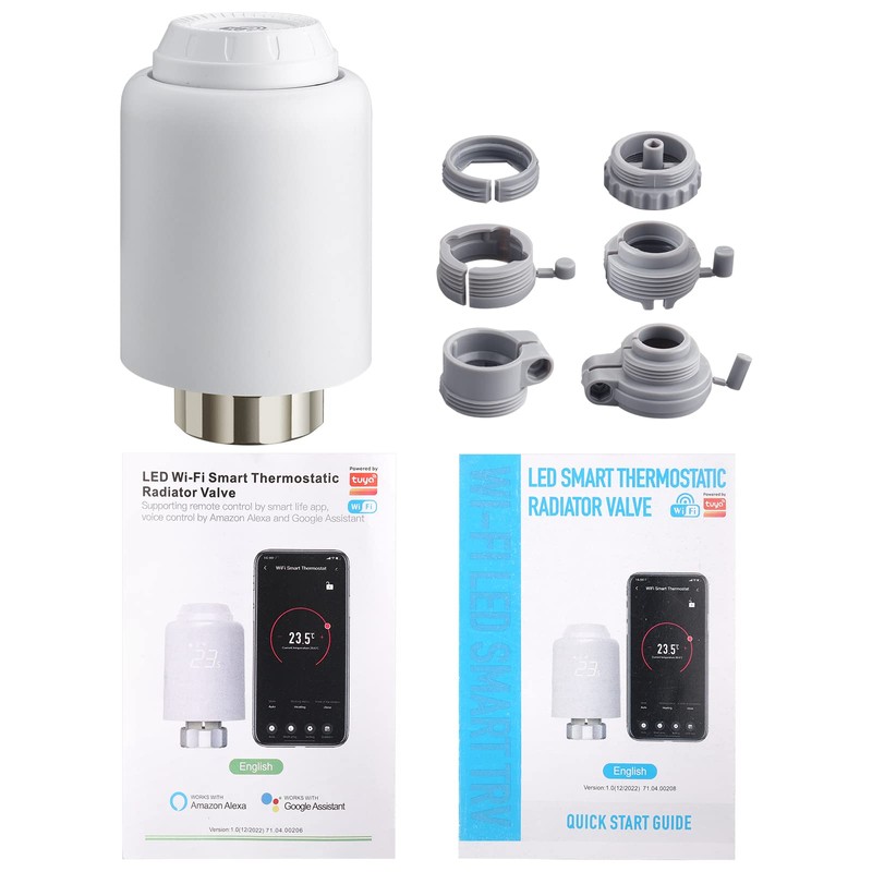 HOMGEN Smart Radiator Thermostat, Wifi Type, Without Gateway, Supports Mobile